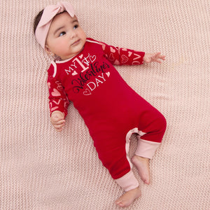 Tesa Babe Baby Girl Clothes My 1st Valentine's Day Romper