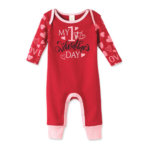 Tesa Babe Baby Girl Clothes My 1st Valentine's Day Romper