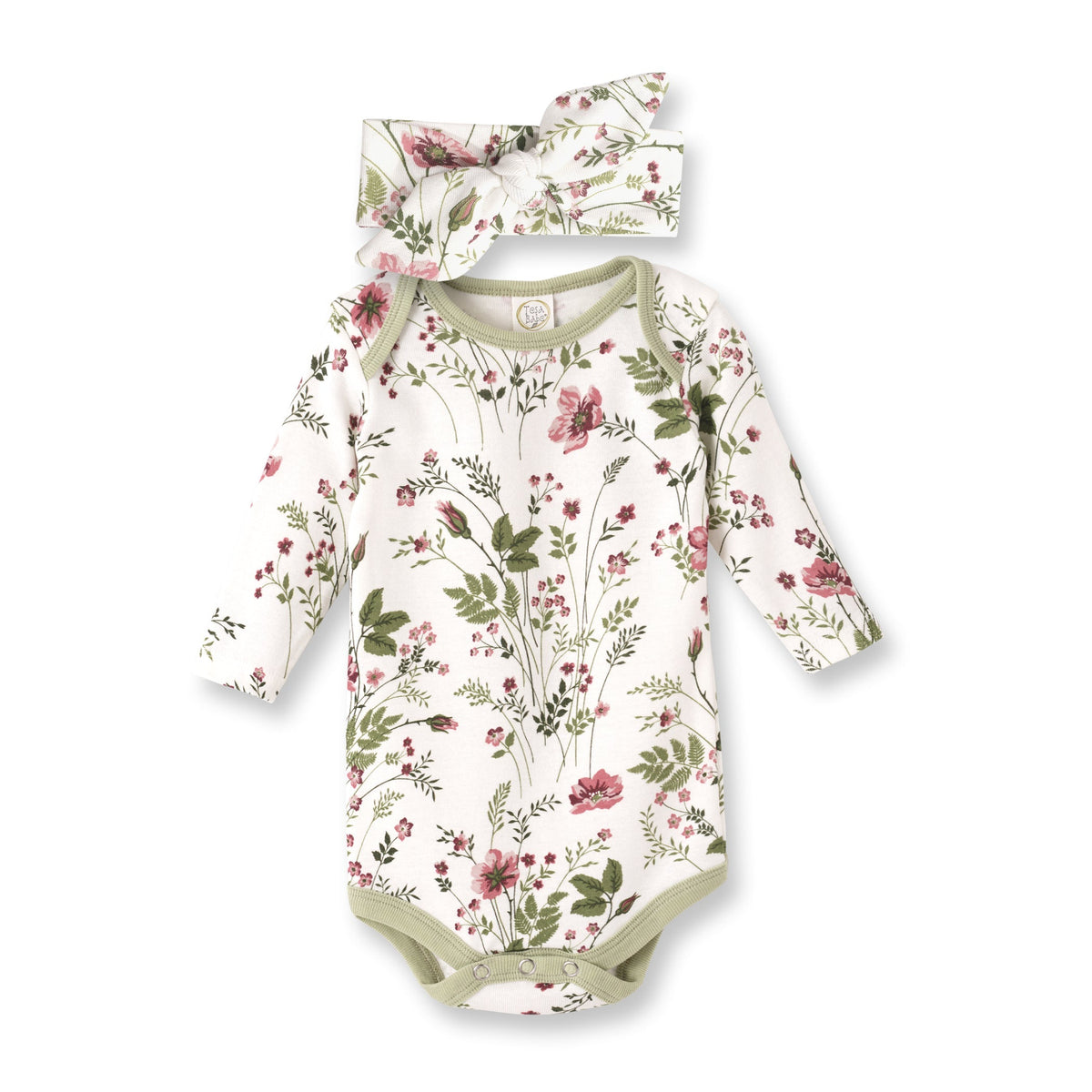 Tesa Babe Baby Girl Clothes NEW! Pretty Petals Bodysuit & Headband Set