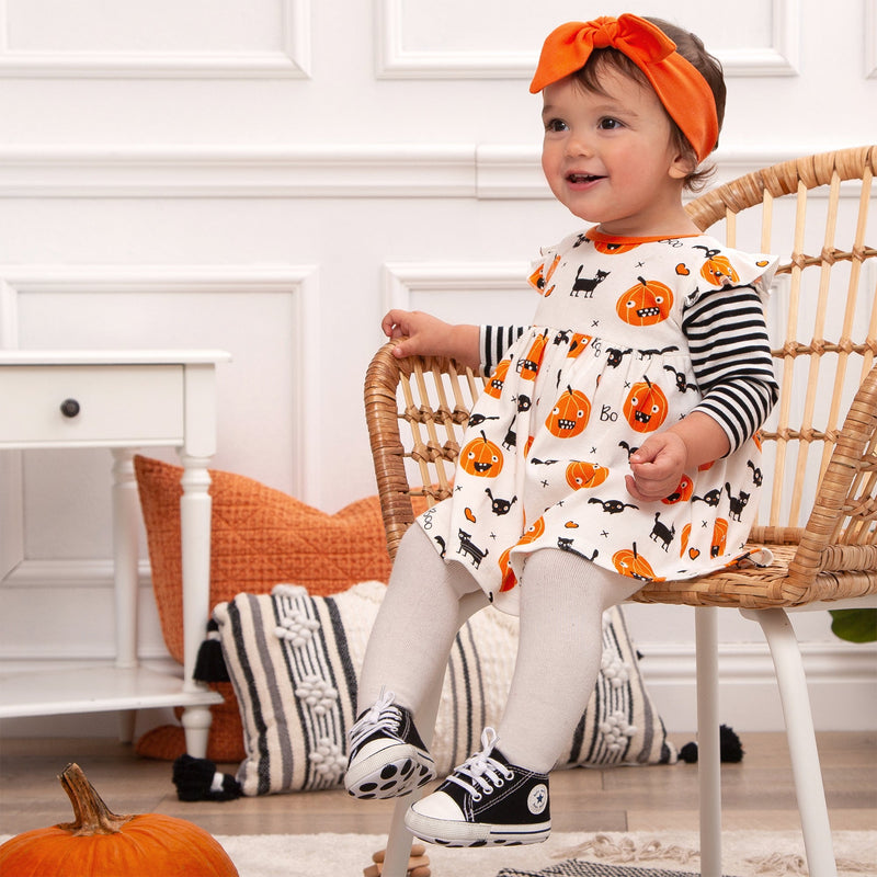 Tesa Babe Baby Girl Clothes Playful Pumpkins Pocket Dress