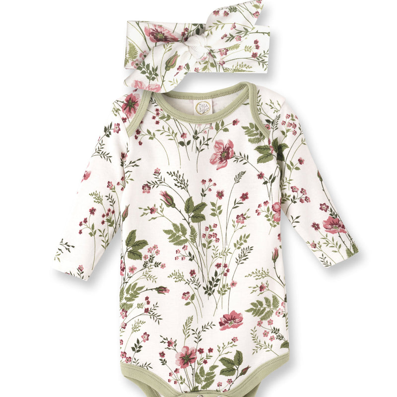 Tesa Babe Baby Girl Clothes Pretty Petals Bodysuit Set