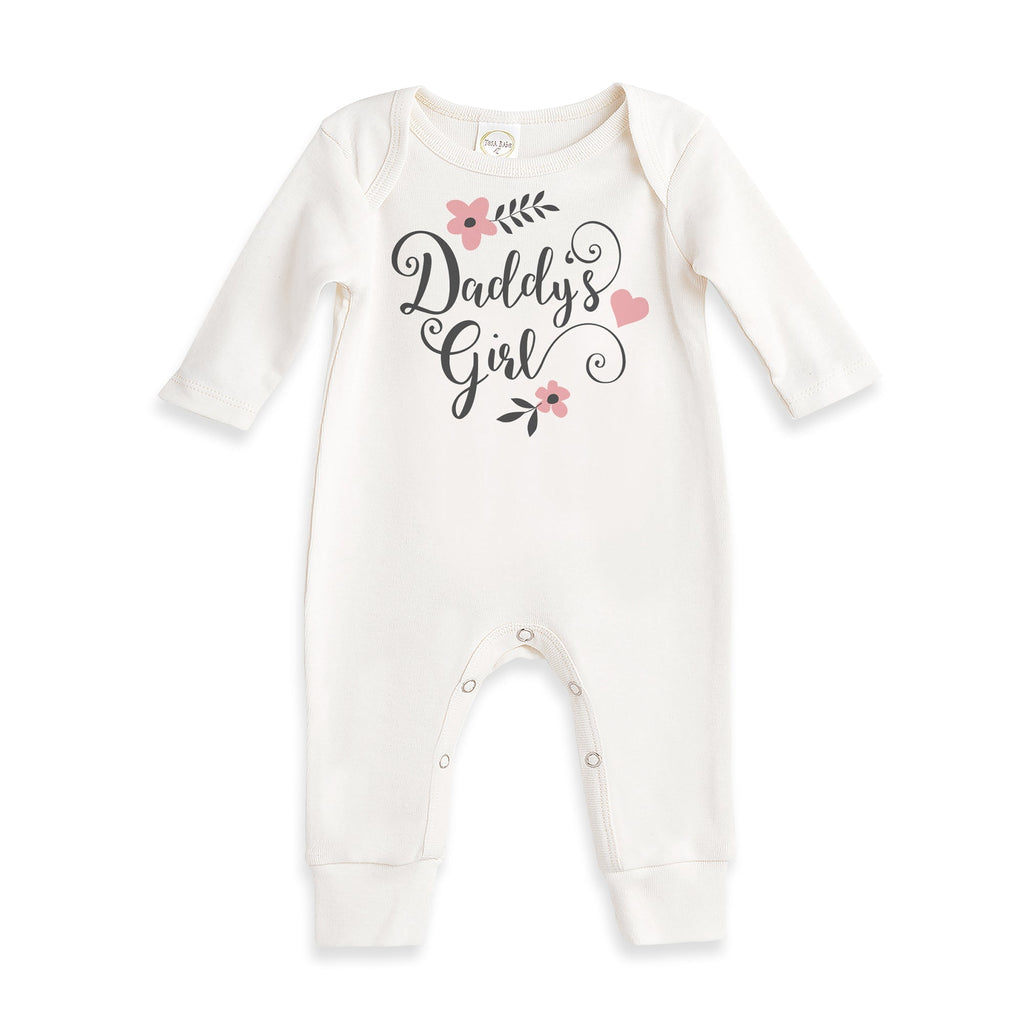 Tesa Babe Baby Girl Clothes SALE! Off-White Daddy's Girl Romper
