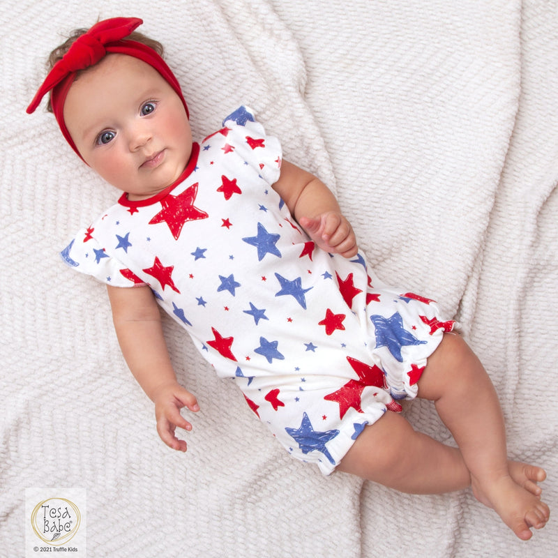Tesa Babe Baby Girl Clothes Stars Stripes Baby Girl Bubble Romper