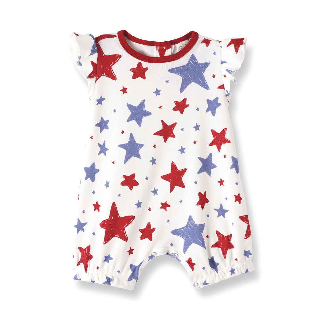 Tesa Babe Baby Girl Clothes Stars Stripes Bubble Romper