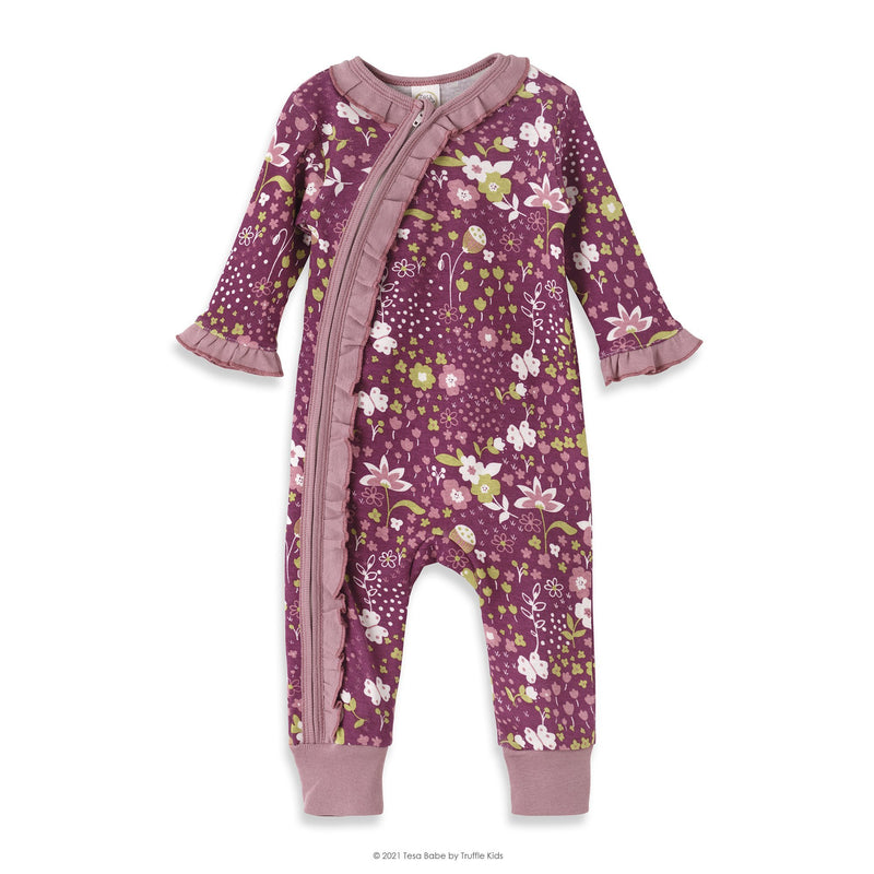 Tesa Babe Baby Girl Clothes Romper / Newborn Wallflowers Zipper Kimono Romper