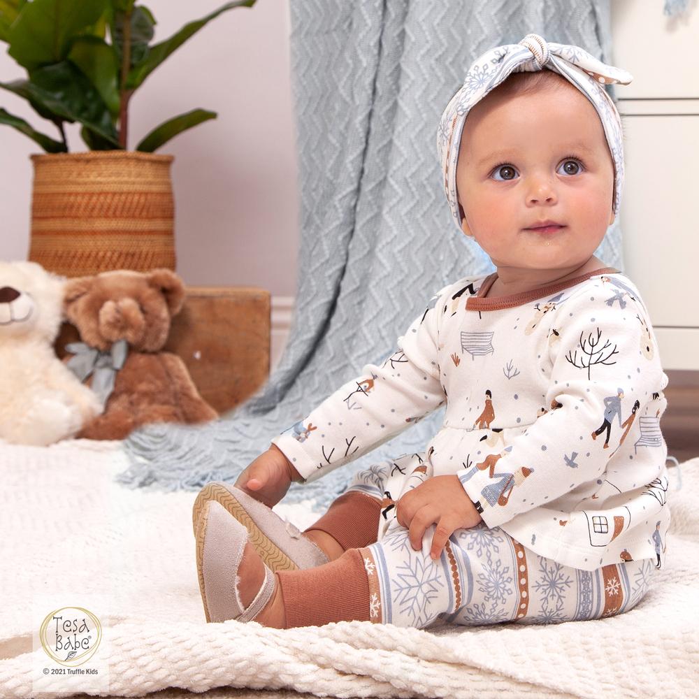 Tesa Babe Baby Girl Clothes Winter's Day Top Pants - Organic Cotton