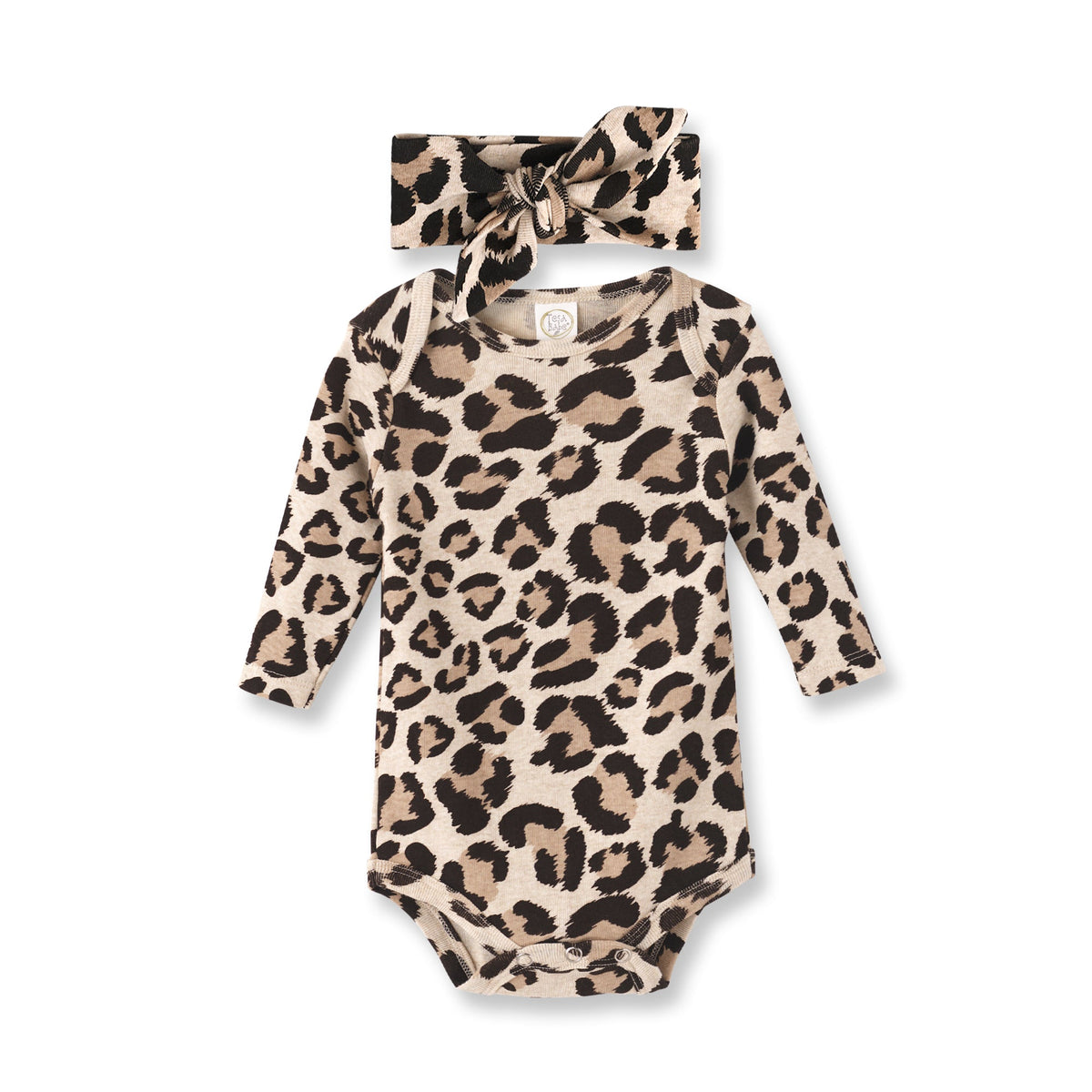 Tesa Babe Baby Girl Gift Sets Gift Set / 0-3M 2-Pc Gift Set Leopard Bodysuit