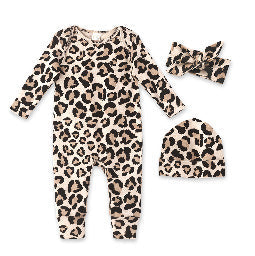 Tesa Babe Baby Girl Gift Sets Copy of 4-Pc Gift Set Leopard