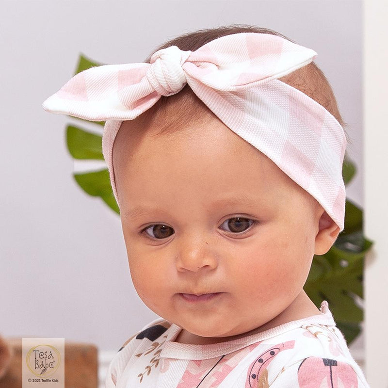 Tesa Babe Baby Headbands Headband / One Size Headband Pink Gingham