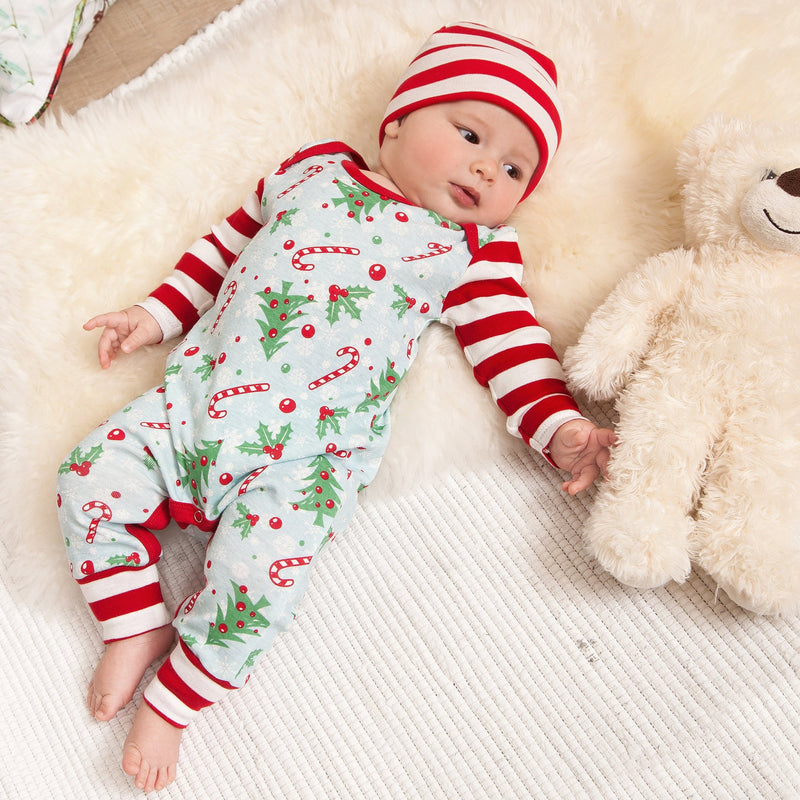 Tesa Babe Baby Unisex Clothes Baby Boy Girl Candy Canes Striped Christmas Romper