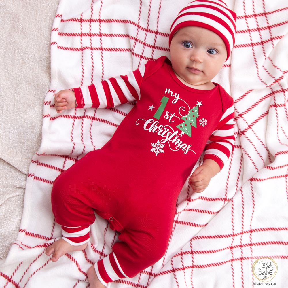 Tesa Babe Baby Unisex Clothes Romper / Newborn Baby Boy "My 1st Christmas" Romper