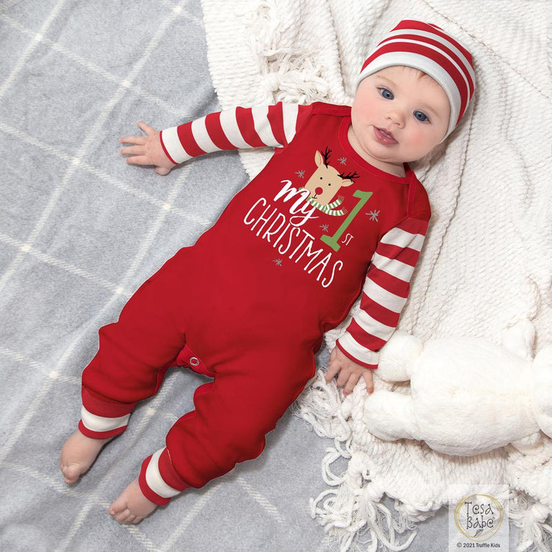 Tesa Babe Baby Unisex Clothes Romper / Newborn Baby "My 1st Christmas" Romper