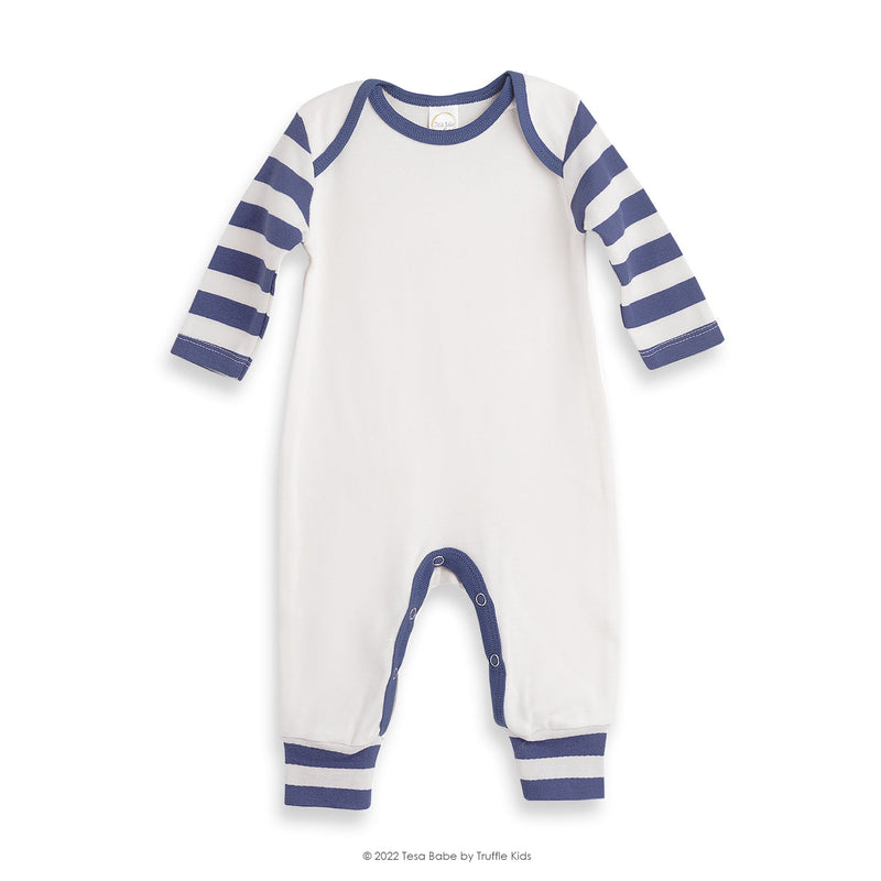 Tesa Babe Baby Unisex Clothes Romper / NB Blue Stripe Sleeve Romper