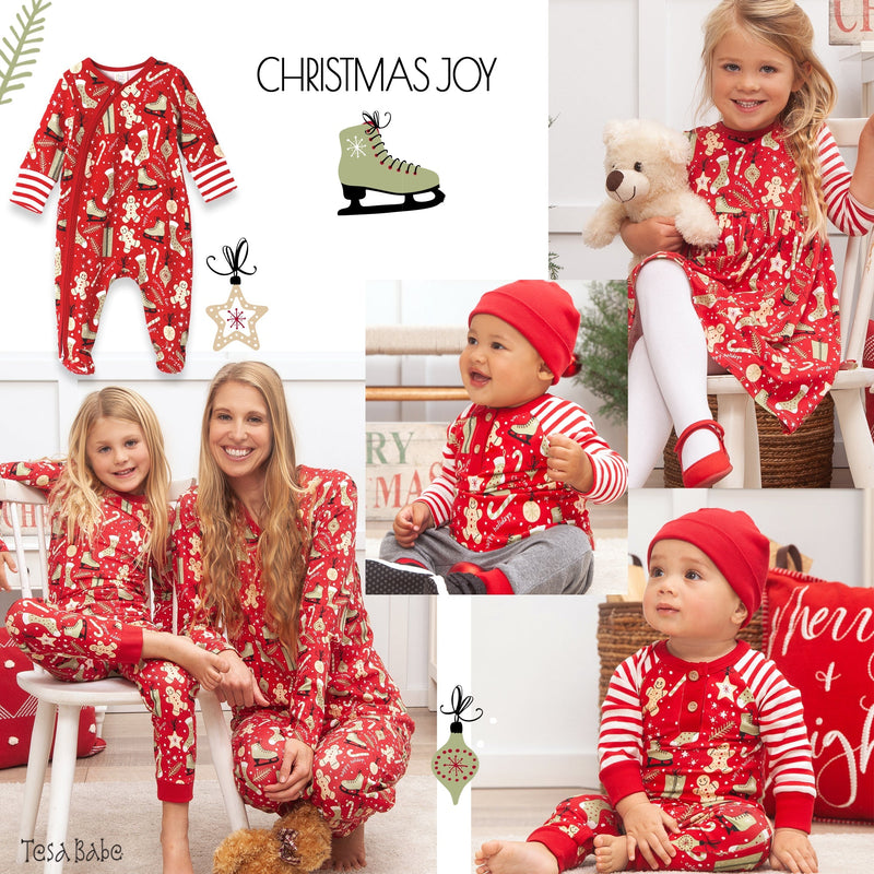 Tesa Babe Baby Unisex Clothes Christmas Joy Henley LS Romper