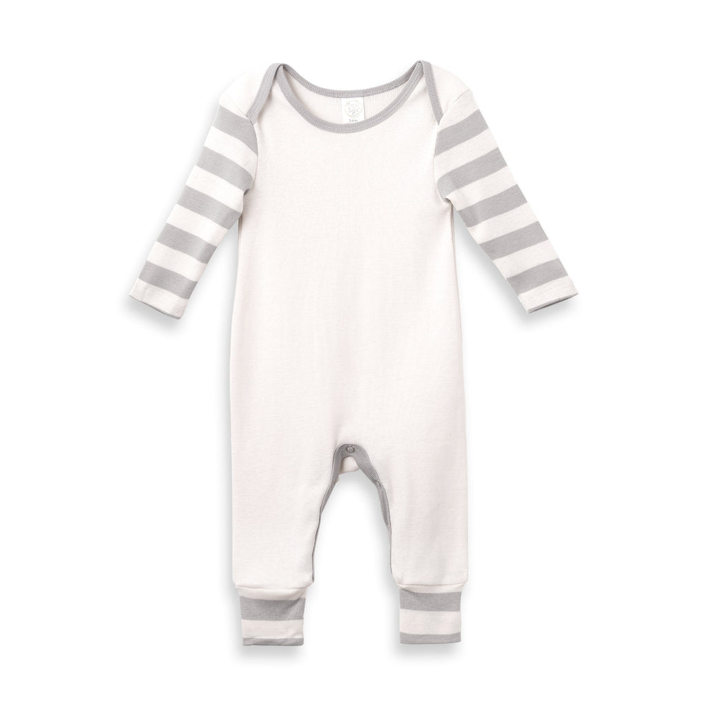 Tesa Babe Baby Unisex Clothes Grey Stripe Sleeve Romper