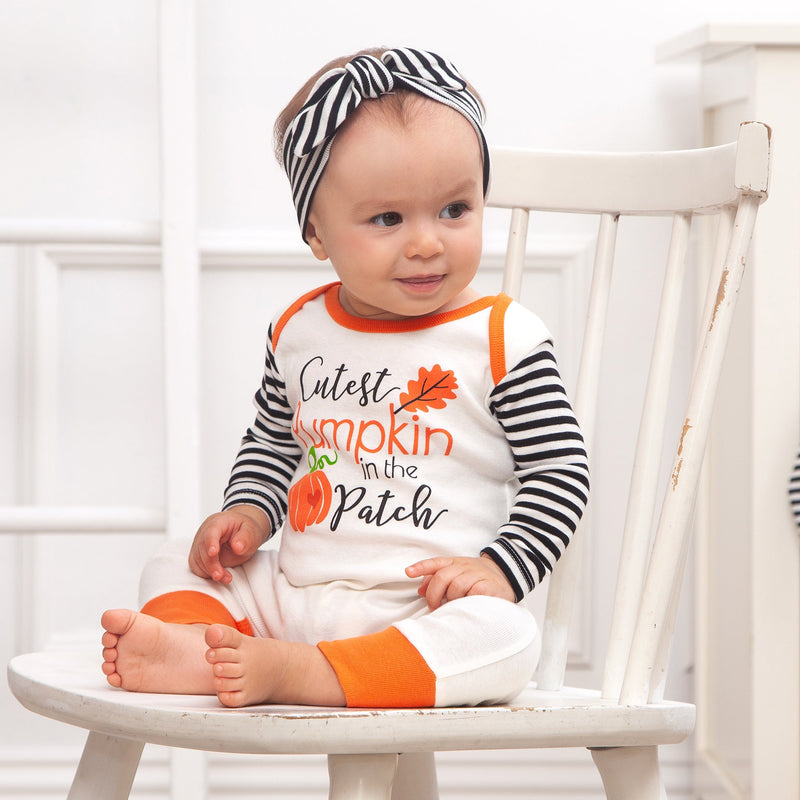 Tesa Babe Baby Unisex Clothes Halloween Cutest Pumpkin In The Patch Romper - Organic Cotton