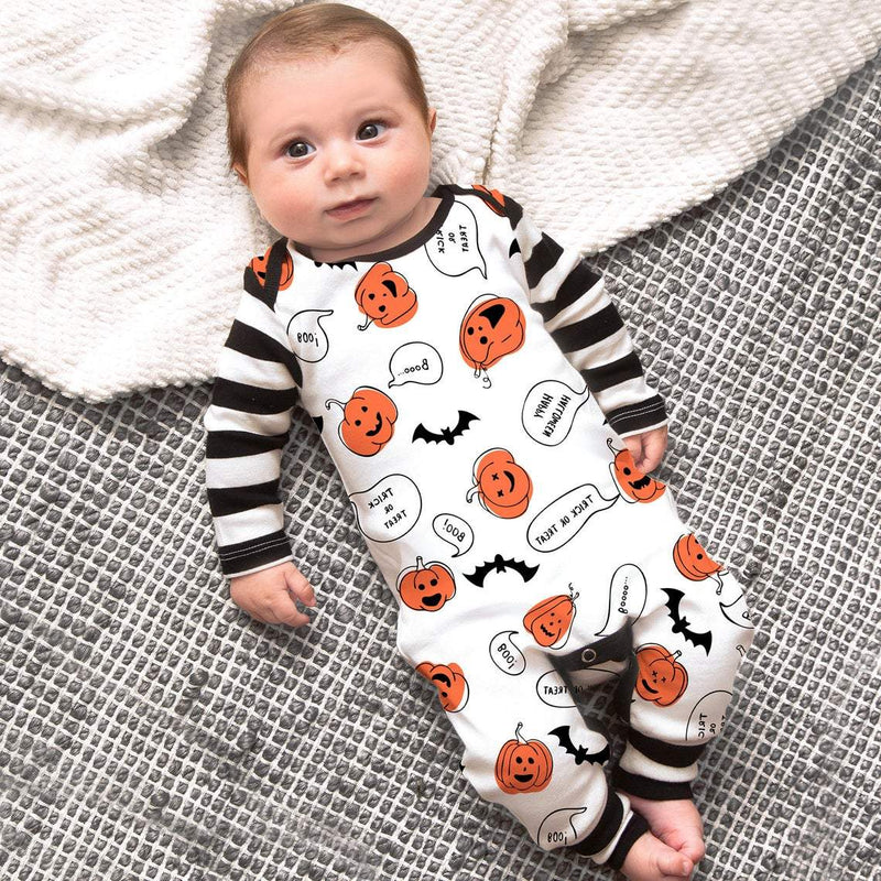 Tesa Babe Baby Unisex Clothes Halloween Pumpkin Boo Baby Romper