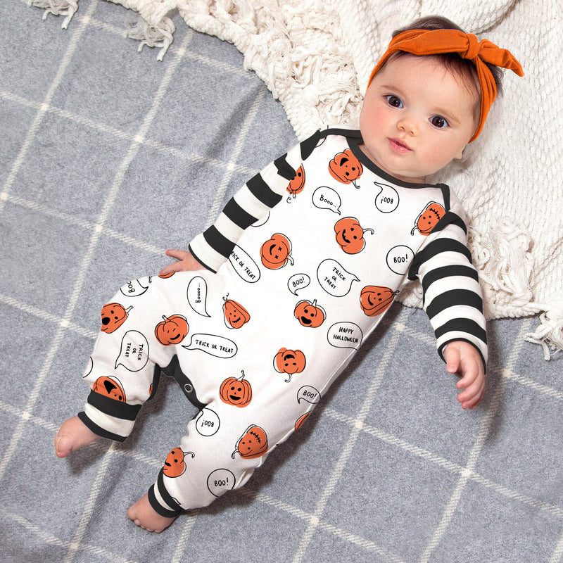 Tesa Babe Baby Unisex Clothes Halloween Pumpkin Boo Romper