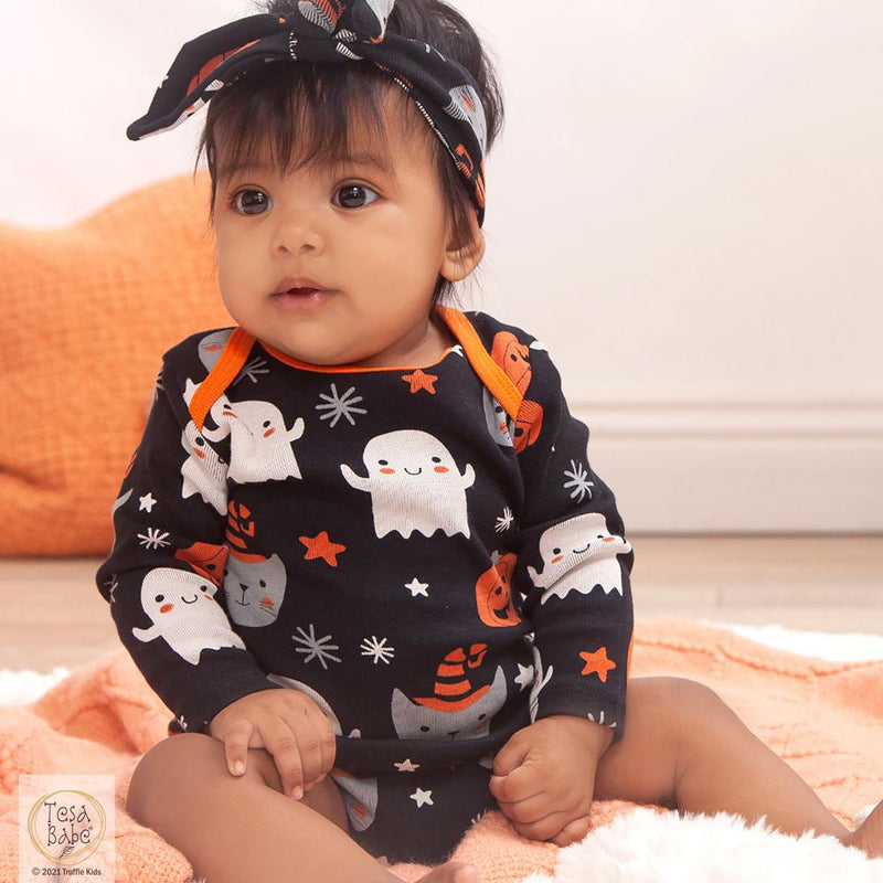 Tesa Babe Baby Unisex Clothes Bodysuit / 3-6 Months Halloween Pumpkin Party Bodysuit