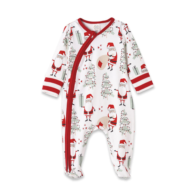 Tesa Babe Baby Unisex Clothes NB / Romper Here Comes Santa Footed Zipper Romper