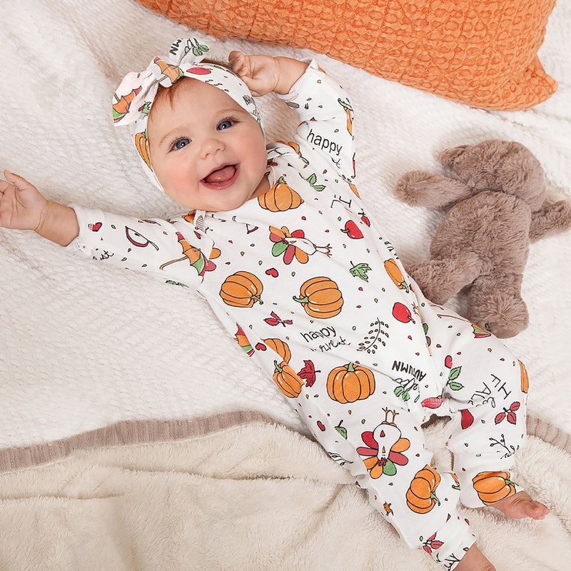 Tesa Babe Baby Unisex Clothes Pumpkin Harvest Romper