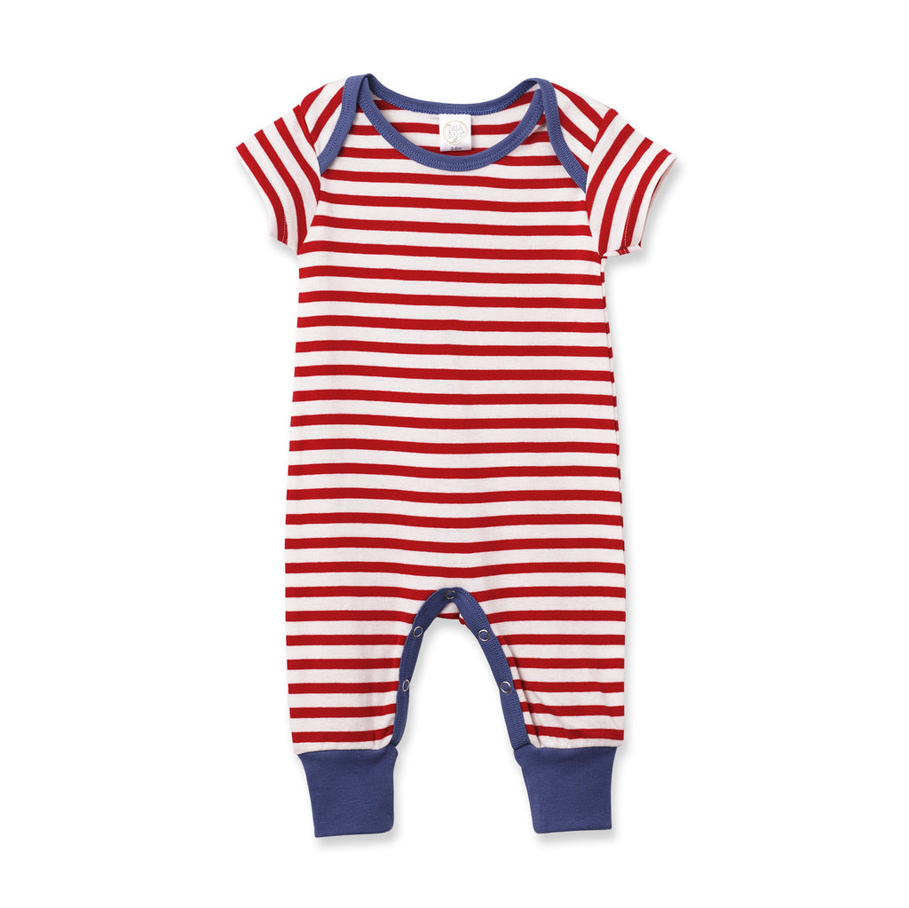 Tesa Babe Baby Unisex Clothes Romper / 0-3M Red White & Blue Romper