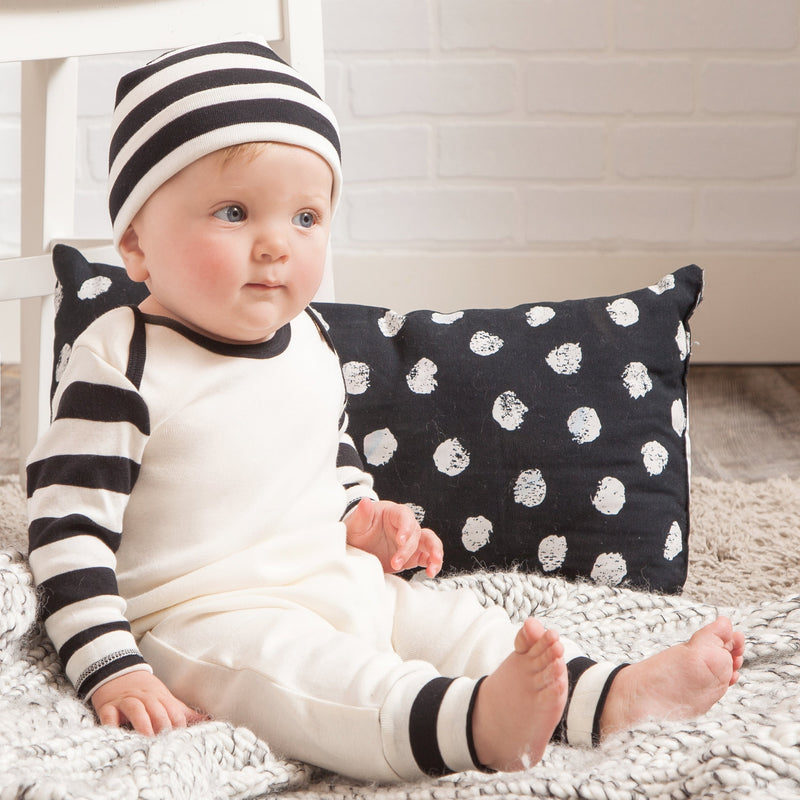 Tesa Babe Baby Unisex Clothes Set of 3 Ivory & Stripe Rompers