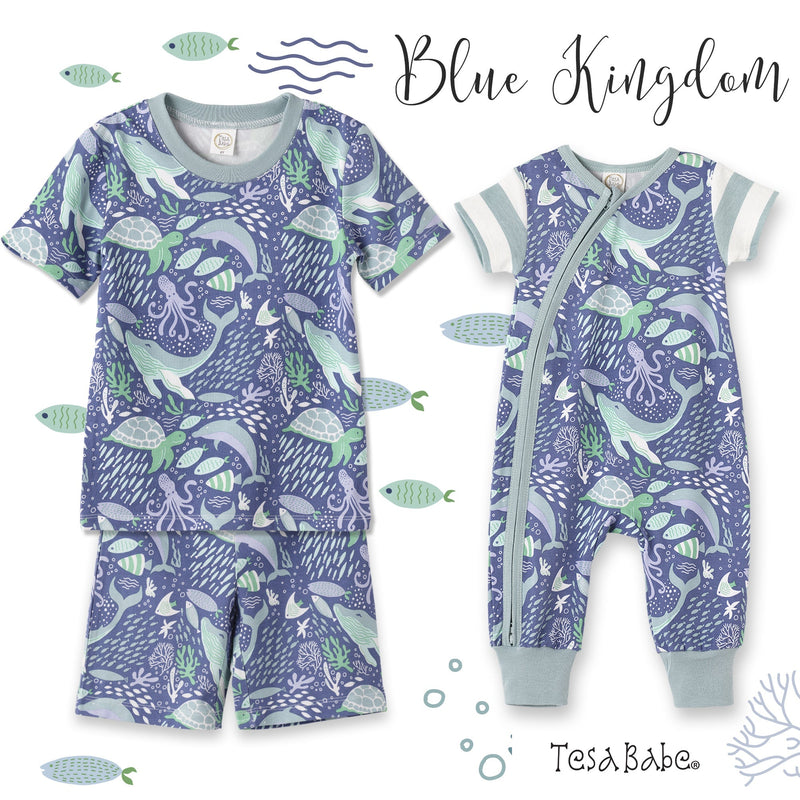 Tesa Babe Base Product Blue Kingdom Kid's Pajama Set W/Shorts-Toddler