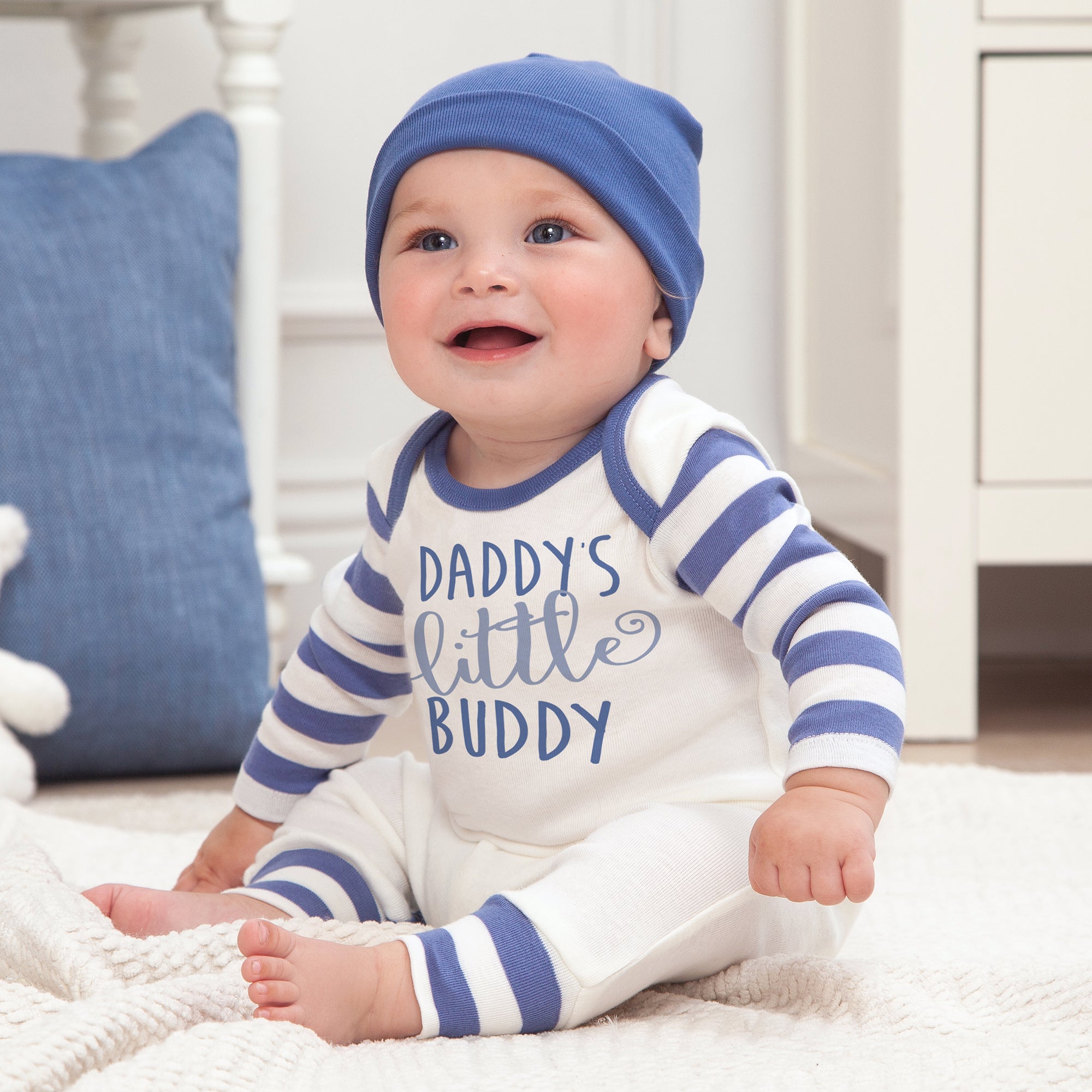 Daddy's Little Fishing Buddy Organic Baby Playsuit – Urban Baby Co.