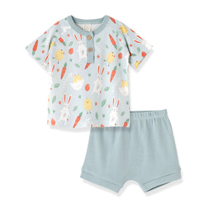 Tesa Babe Base Product 3-6M Easter Peeps Henley Tee & Shorts