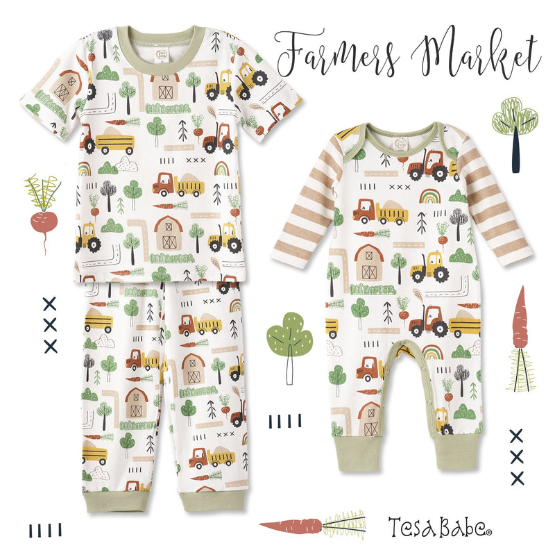 Tesa Babe Base Product Farmers Market Kid's Tee & Pants Pajama Set - Toddler