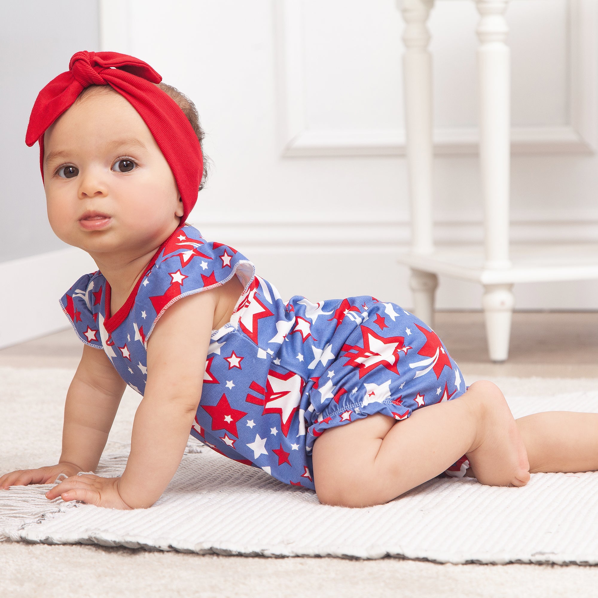 Baby girl 4th of july romper hotsell