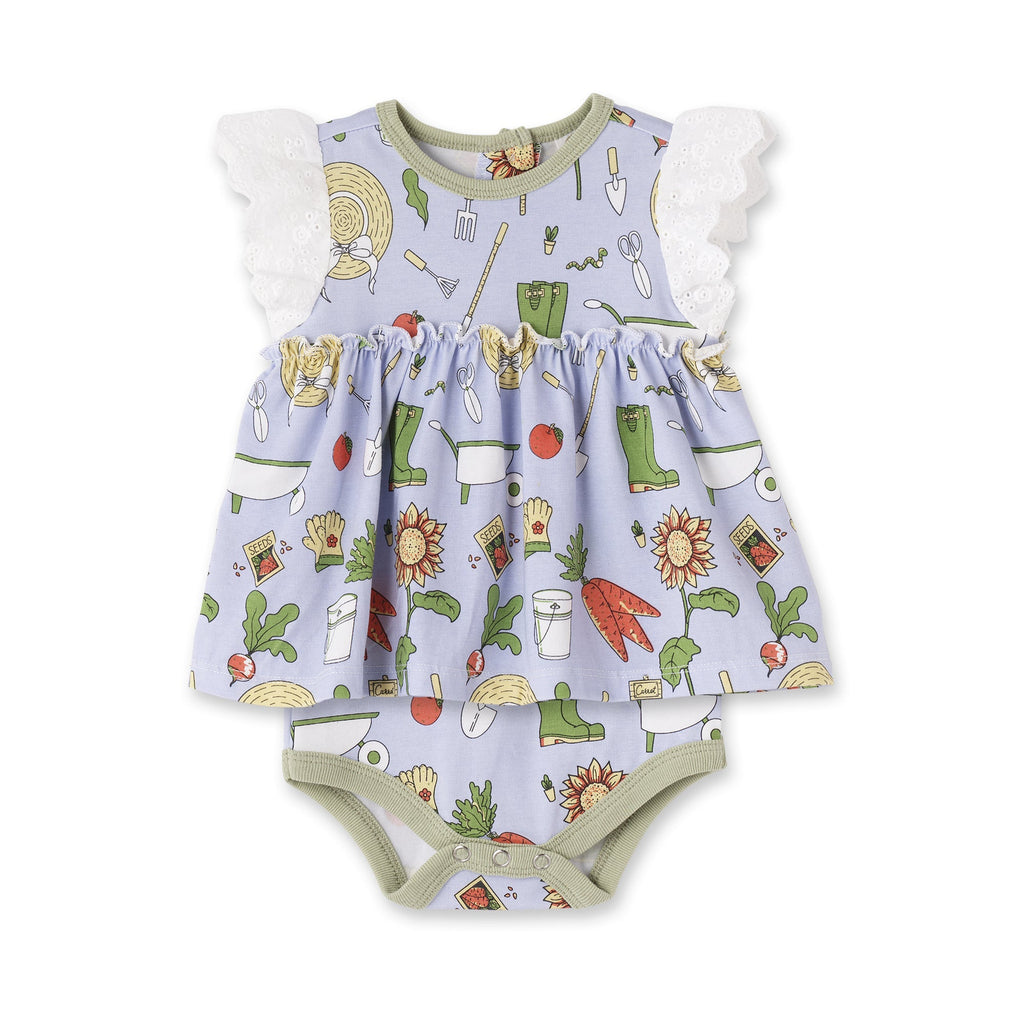 Tesa Babe Base Product 0-3M Urban Garden Flutter Sleeve Skirted Bodysuit