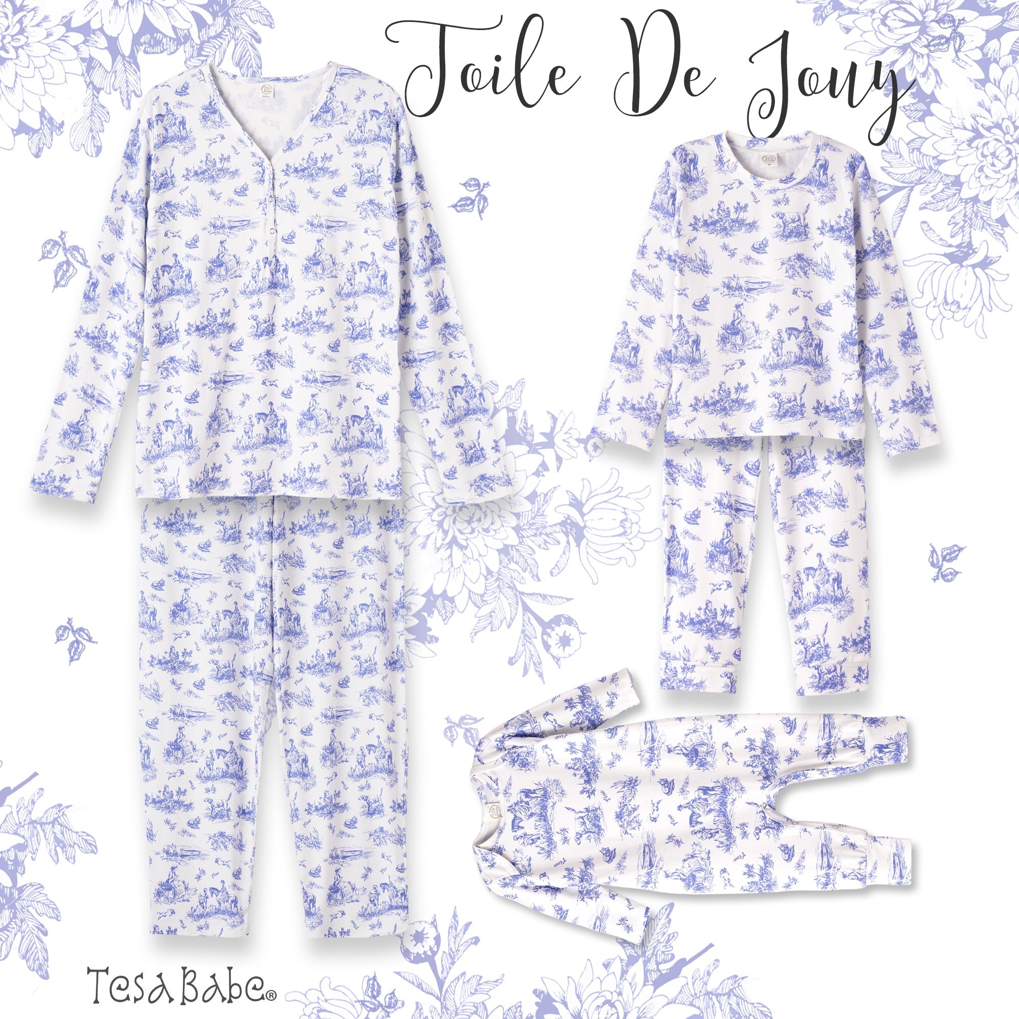 Toile de Jouy Women's Pajama Set