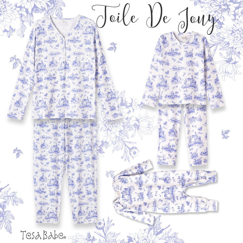 Tesa Babe Childrens Pajamas Toile de Jouy Kids Pajama Set