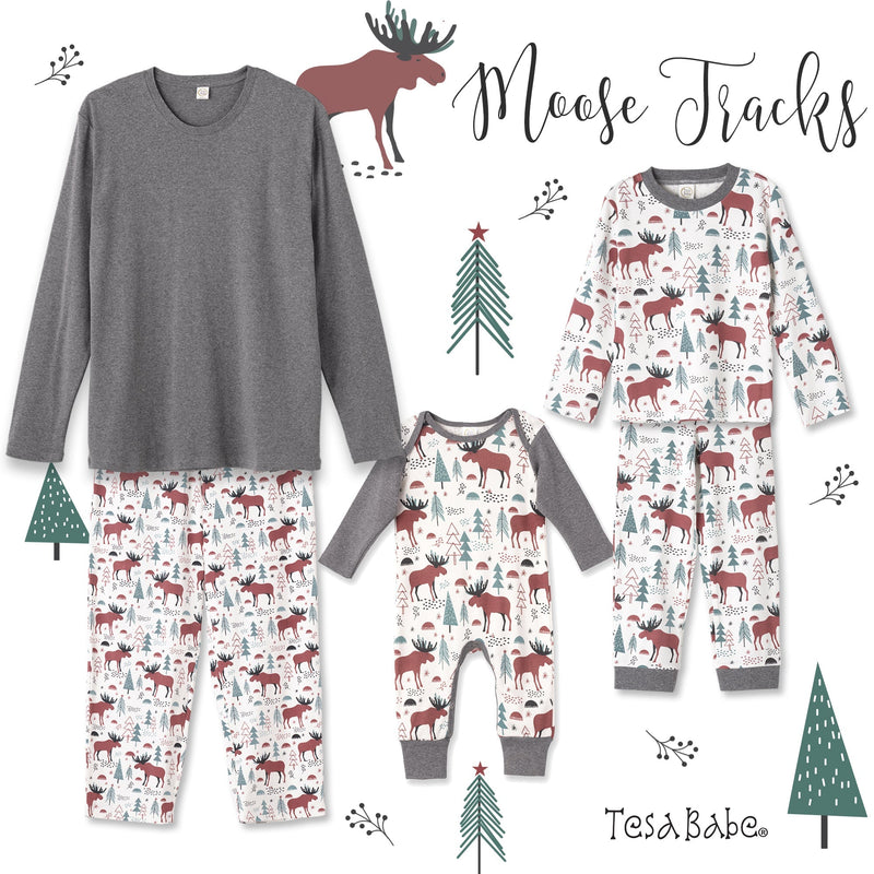 Tesa Babe Men's Pajamas Moose Tracks Men's Pajama Pants