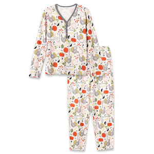 Tesa Babe Women's Loungewear Adult XS / Sleep Set Thanksgiving Turkey Women's Loungewear Set